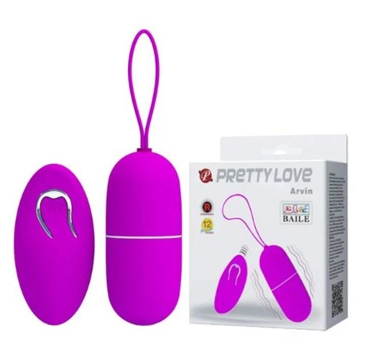 ºVIBRADOR BULLET ARVIN 12 VIBRAÇÕES COM CONTROLE SEM FIO PRETTY LOVE