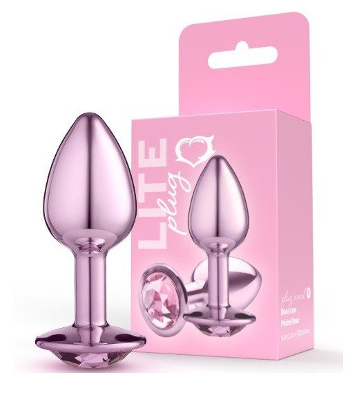 ºLite Plug Rosa P/M com Pedra Rosa-262/263- 7898540506266 / 7898540506235