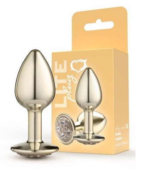 ºLite Plug Dourado P Cravejado -265- 7898540506198