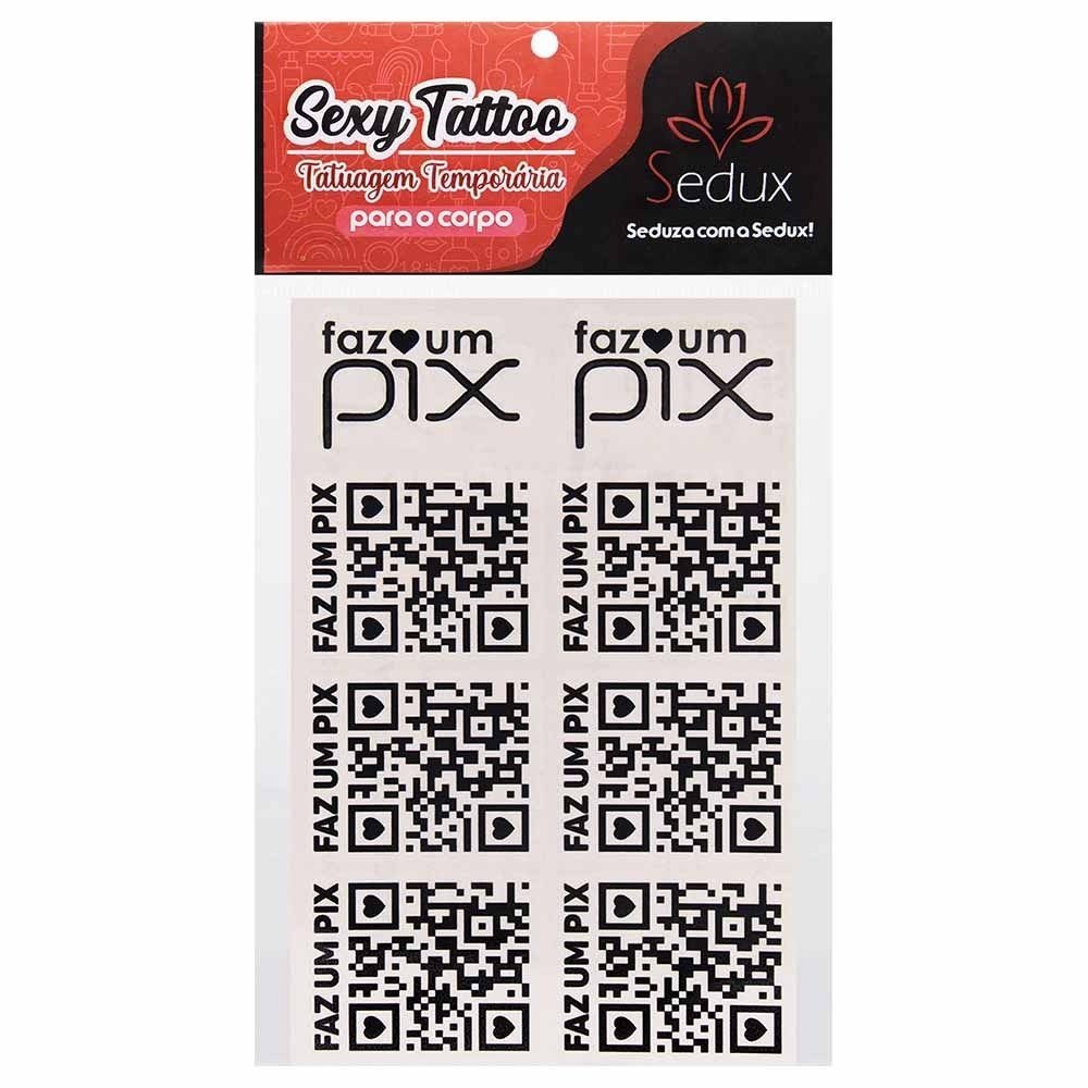 *Faz Um Pix Tatuagem Temporária 10 X 15Cm