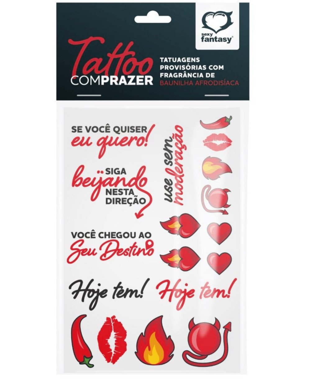 *Cartela De Tatuagem Temporária Tatoo Com Prazer