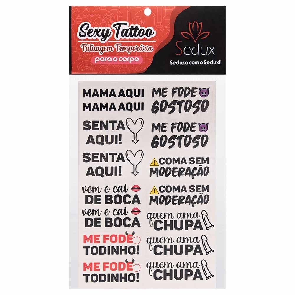 *Mama Aqui Tatuagem Temporária 10 X 15Cm