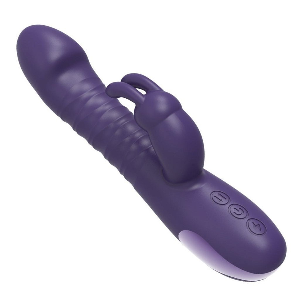 ºRabbit - Vibrador Dupla Estimulação com Movimento de Vai e Vem - 19 Velocidades - LV210