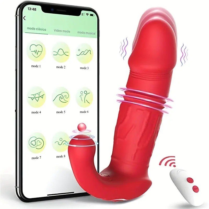 ºVibrador Vai e Vem Controlado por Aplicativo e Controle Remoto - LV540