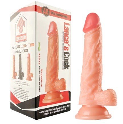 °Pênis Realístico em Silicone Lance's Cock - 19 x 3,5cm - LVB001