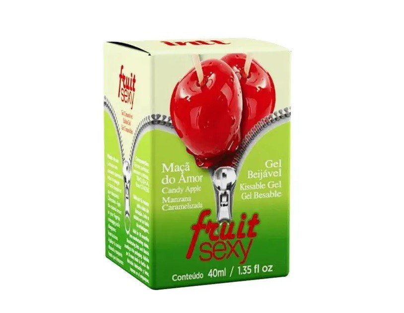 *FRUIT SEXY GEL BEIJÁVEL SABOR  MAÇÃ DO AMOR 40ML INTT - 7898626041889