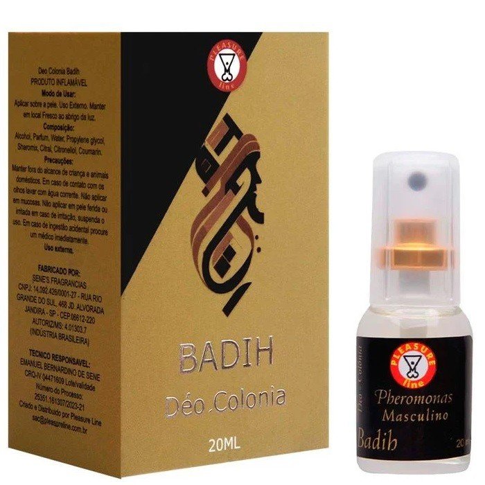 ºBADIH DEO COLÔNIA MASCULINA PHEROMONAS 20ML PLEASURE LINE