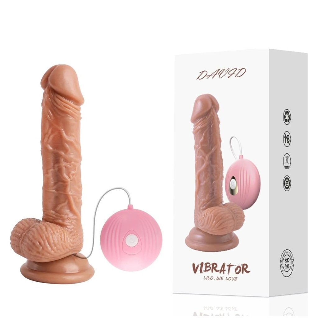 °Pênis Vibrador Realístico Com 10 Modos De Vibração