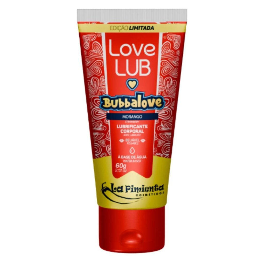 *Love Lub Bubbalove Lubrificante Beijável 60G - MORANGO