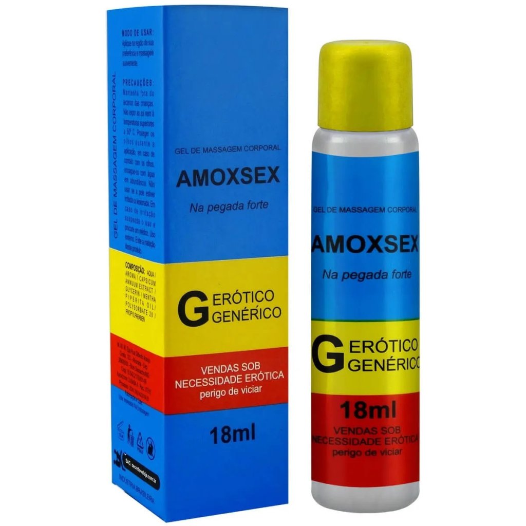 *AMOXSEX ÓLEO AROMATIZANTE HOT E ICE 18ML LINHA FARMACINHA DO RISO SECRET LOVE