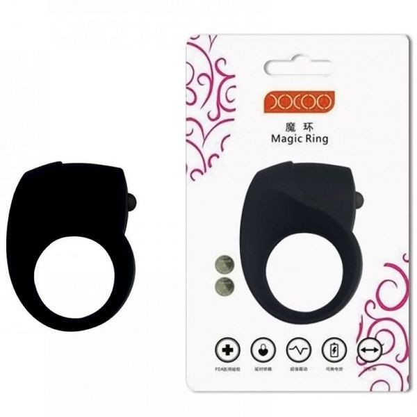 ºANEL PENIANO SILICONE CÁPSULA VIBRATÓRIA- MAGIC RING