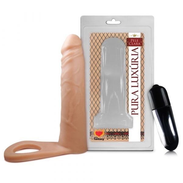 ºANEL COM PRÓTESE AUXILIAR E VIBRO 16 X 3,8CM - AC008- 7899564707042