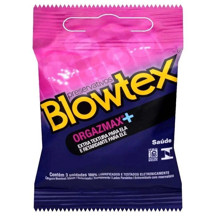 ºPRESERVATIVO BLOWTEX ORGAZMAX C/3 - 7896007201129