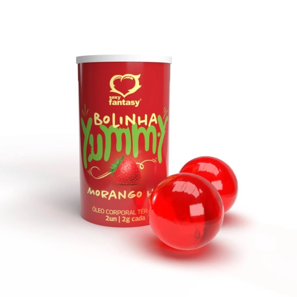 ºYummy Bolinha Beijável Térmica - MORANGO HOT 