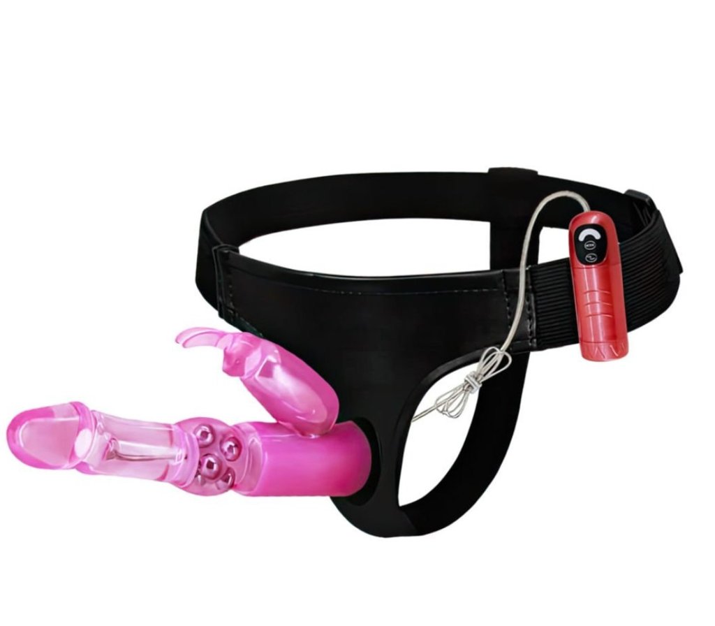 ºCinta Com Vibrador Rotativo E Estimulador Clitoriano - 6959532308495