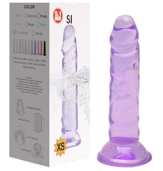 ºPÊNIS REALÍSTICO TRANSPARENTE 14,8 X 3CM- 6941994300742 6941994300735 6941994300759