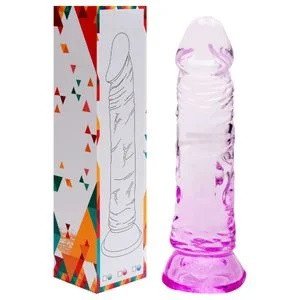 ºPÊNIS REALÍSTICO TRANSPARENTE COM VENTOSA 18,5 X 3,5CM - 6976031298522