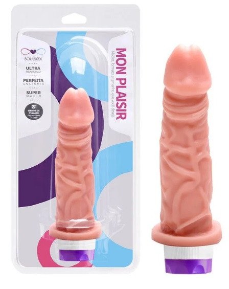 ºPRÓTESE VIBRADOR INTERNO 15,5 X 4CM SOULSEX - 618341209053 