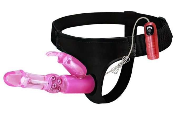 ºVibrador Rotativo E Estimulador Clitoriano com cinta - 6959532308495