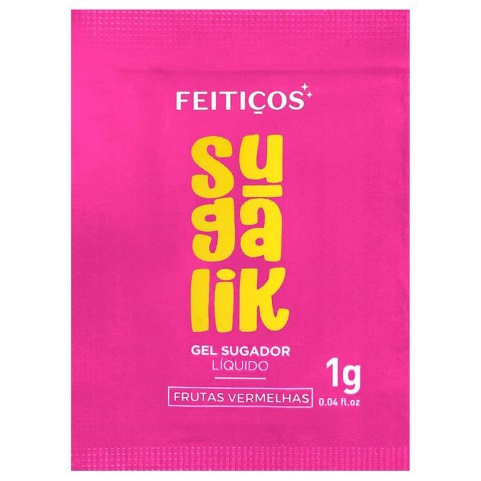 ºSACHÊ SUGALIK - FRUTAS VERMELHAS - SUGADOR PULSADOR LÍQUIDO 1G FEITIÇOS 