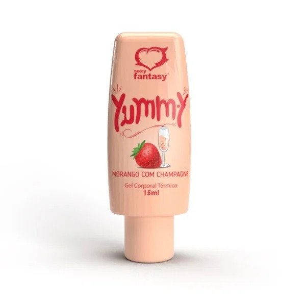 ºYUMMY GEL TÉRMICO COMESTÍVEL - MORANGO COM CHAMPAGNE