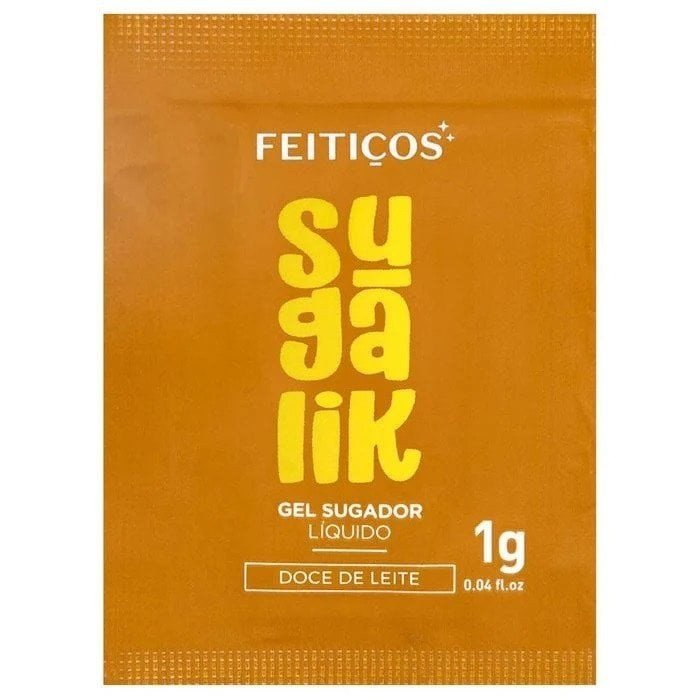 ºSACHÊ SUGALIK - DOCE DE LEITE - SUGADOR PULSADOR LÍQUIDO 1G FEITIÇOS - 7908732701154