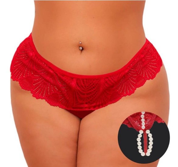 *CALCINHA PLUS SIZE TAILANDESA MASTER - VERMELHA