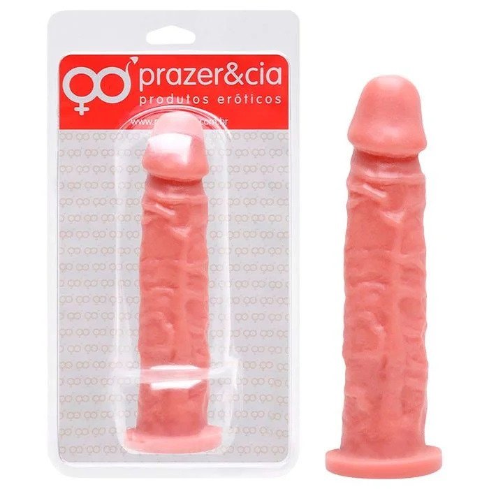 *PÊNIS DE BORRACHA MACIÇA 18,7 X 4CM PRAZER E CIA 