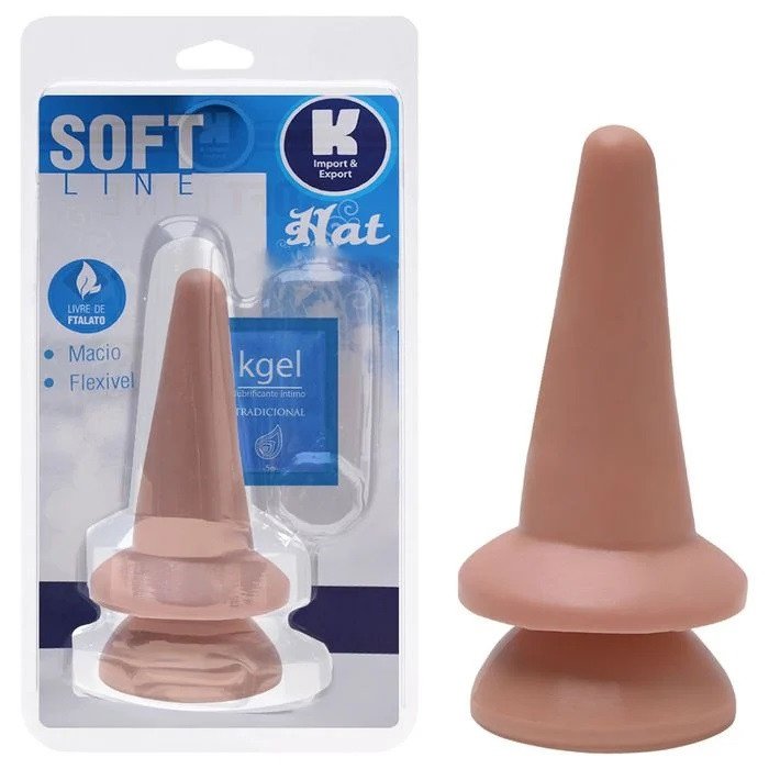 *PLUG ANAL MACIÇO COM VENTOSA 14CM KGEL 
