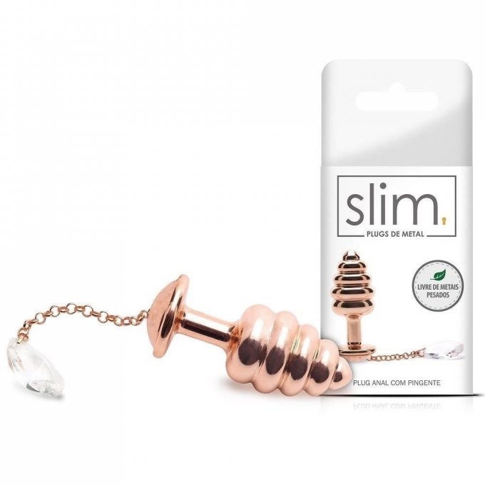 ºPlug Anal Anelado com pingente - Slim -7899564708810