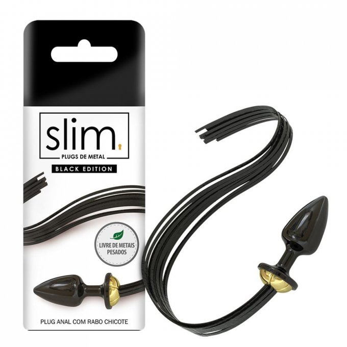 *Plug Anal com rabo chicote - Slim - 7899564708858