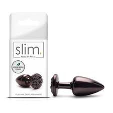 ºPlug Anal cravejado grafite - Slim