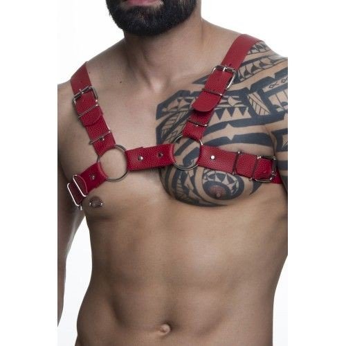 ºHarness Premium em Couro Sintético Vermelho HH002V