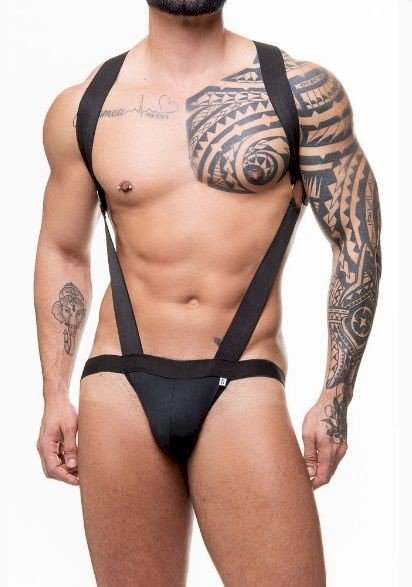 ºBody Harness em Suplex Preto SSD026A