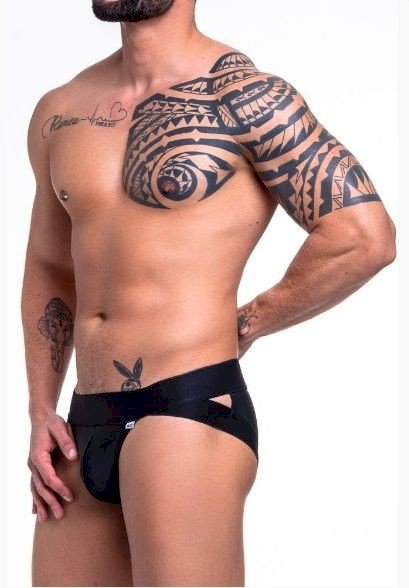 ºCUECA SUNGA GREGA ELÁSTICO LISO PRETA SD118A