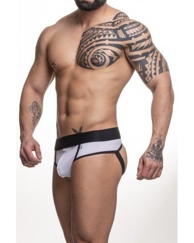 ºCUECA FRENTE SLIP ATRAS JOCK PRETO E BRANCO SD051