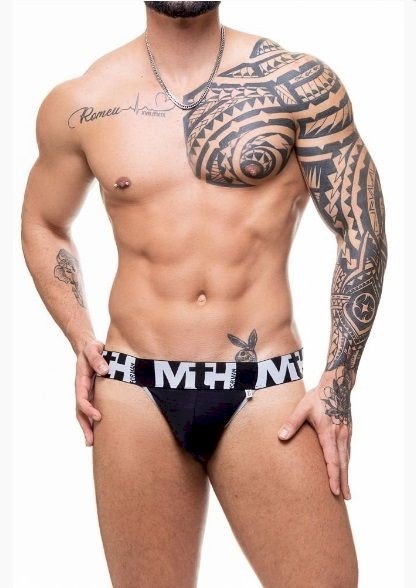 ºJOCK SUPLEX PRETO E BRANCO ELÁSTICO LETRAS SD125B