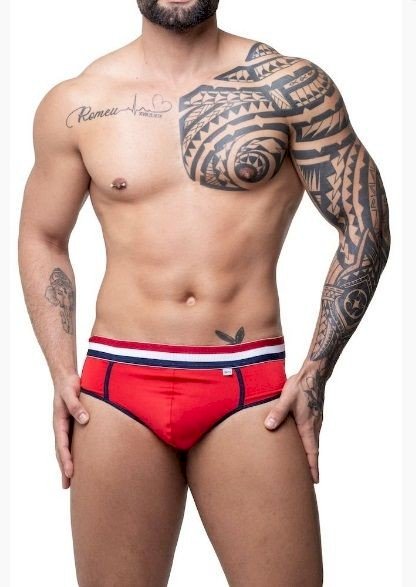 ºCUECA VERMELHA FRENTE SLIP ATRAS JOCK SD123