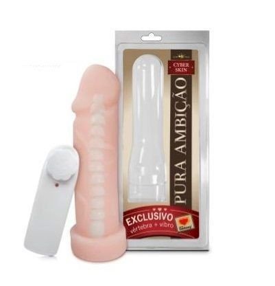 ºPÊNIS EM CYBER MACIÇO C/ VÉRTEBRA E VIBRO - 18X5 CM PC301