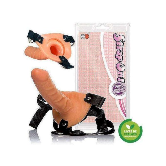 *Capa para pênis com base triangular com cinta ajustável Strap-on! 16cm ADAO067C