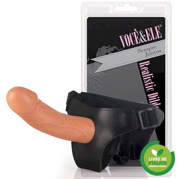 ºStrap On com Prótese C/ CINTA Kenobi - 20x4 cm na cor pele AH209 ADAO84C