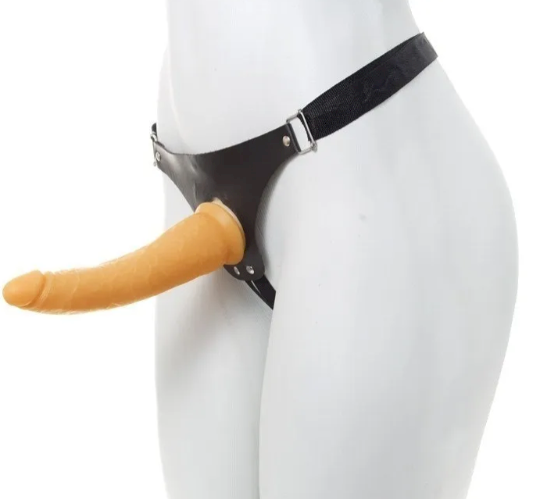 ºCinta Peniana Ajustável E Pênis Com Glande Pequena 19cm AH206