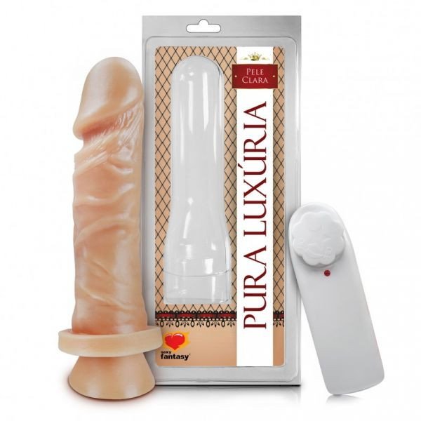 ºPRÓTESE SEM ESCROTO COM VENTOSA E VIBRO 15,3X4 CM AH83