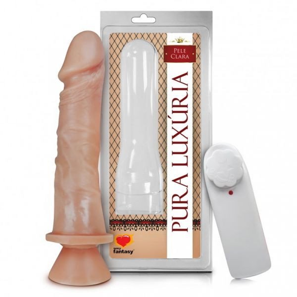 ºPÊNIS SEM ESCROTO COM VIBRO E VENTOSA 18X4,4 CM - PV022 PV023 7899564706885 -