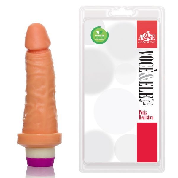 ºPrótese com vibro 6 - 14,5x4 cm na cor pele (MODELO C) AH328