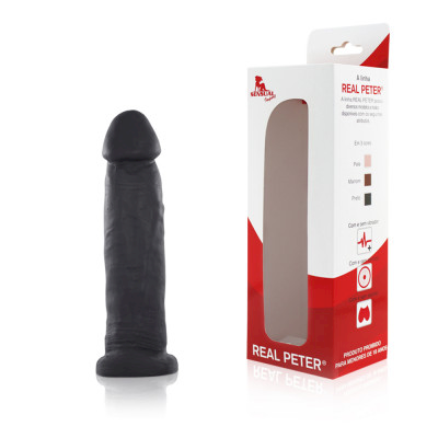 ºPRÓTESE STYLE C/ VENTOSA SEM VIBRO REAL PETER COR PRETA 20X5 CM