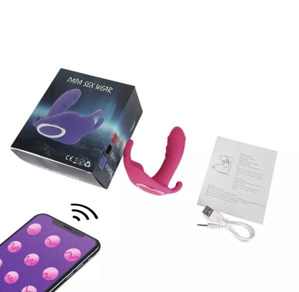 ºVIBRADOR FEMININO VIA BLUETOOTH APP WEARING A BUTTERFLY