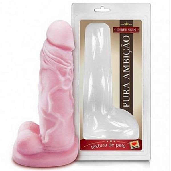 ºPênis Maciço Pura Ambição CyberSkin c/ Escroto 27x6CM PC400 - 7899564707745