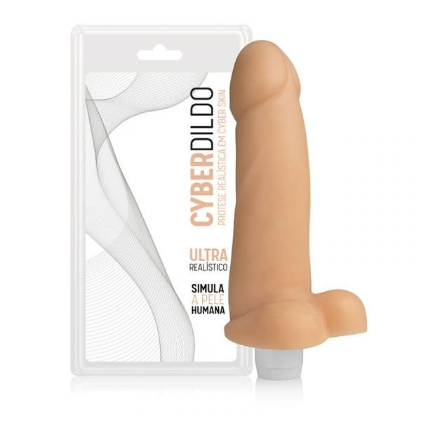 °PRÓTESE EM CYBER SKIN - DR2 COM ESCROTO E VIBRO - 19X4 CM AH345