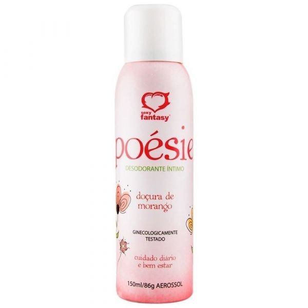ºDESODORANTE ÍNTIMO POESIE AEROSOL 150 ml - FRESCOR DE DOÇURA DE MORANGO